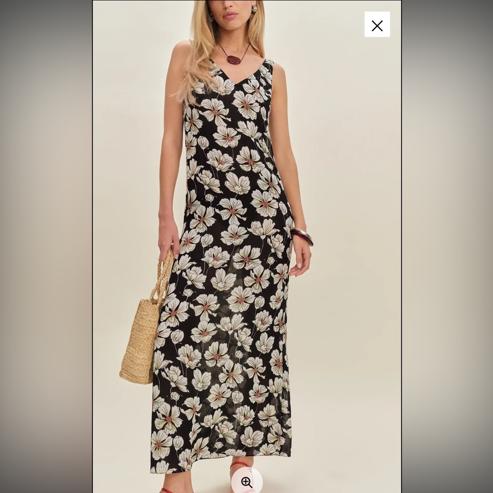 Reformation Dominica Dress Black - Size 6